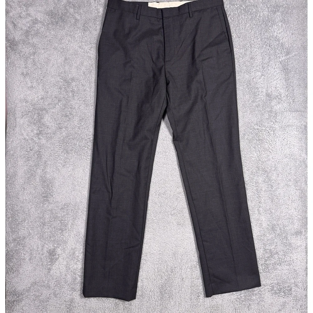 Banana Republic Pants Mens 34x34 100% Wool Charcoal Tailored Slim Fit Trousers